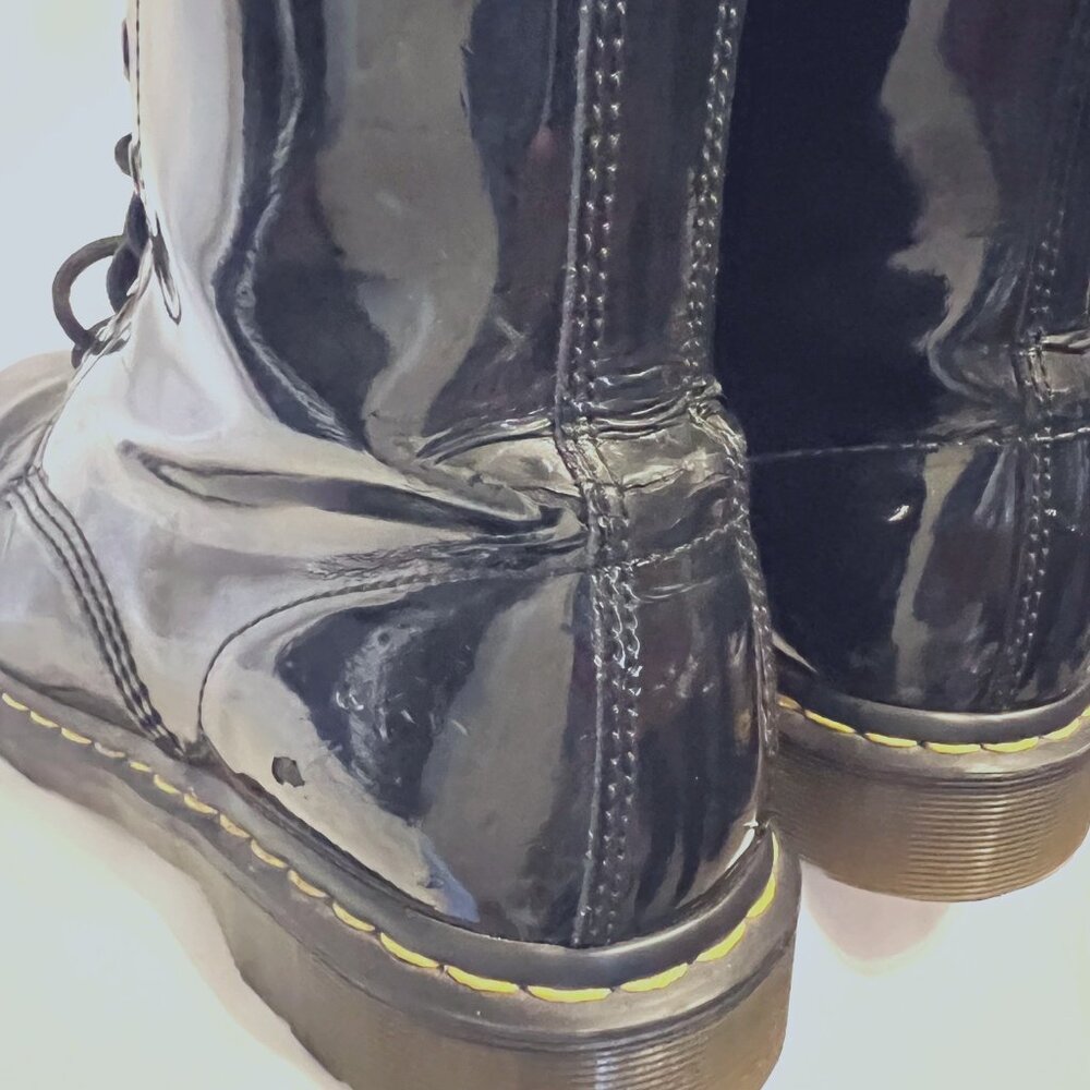 Dr. Martens--Sz.10 #1460 AIR Wair/Bouncing Soles-Black Patent Leather Shiny - Picture 15 of 16